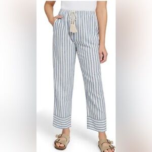 Faherty Pacific Beach Tie Waist Linen Blend Pants‎ Size Small